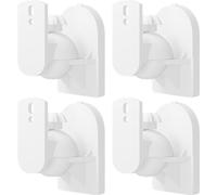 goobay Soporte de Pared para Altavoces Universal, Giratorio/Inclinable para Altavoces de hasta 3,5 kg, 4 Piezas, 49392, Blanco