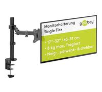 goobay Soporte Monitor Escritorio 17-32 Pulgadas Ergonómico Compatible VESA hasta 8 kg Gestión de Cables - 58528