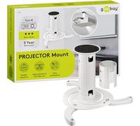 goobay Soporte Proyector Techo Universal hasta 10 kg Distancia Tornillos 130-320 mm Inclinable 360 Grados Giratorio Blanco - 51896