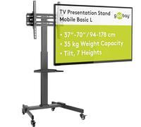 Goobay soporte tv con ruedas 37-70 pulgadas regulable en altura inclin