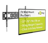 Goobay 49891 - Soporte de Pared para televisores Pro Fixed (L), 37 a 70 Pulgadas (94 cm - 178 cm), 50 kg, Montaje fácil y Segura, estándar Vesa QLED/LED, Color Negro