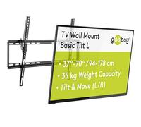 goobay Soporte TV Pared Inclinable 37-70 Pulgadas Ultra-Plano 20,5 mm VESA 600x400 hasta 35 kg - Basic Tilt L - 49741