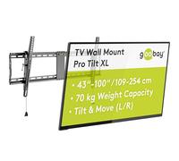 goobay Soporte TV Pared Inclinable 43-100 Pulgadas VESA 800x400 hasta 70 kg Sistema Click - Pro Tilt XL - 49930