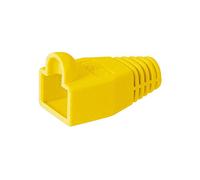 goobay Strain Relief Boot for RJ45 Plugs Abrazadera para Cable Amarillo - Abrazadera para Cables (Amarillo)