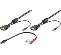 Goobay svga audio cable - 3m cable vga vga (d-sub) negro