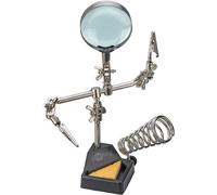 Goobay tercera mano con lupa 2,5x y soporte para soldador, 76560