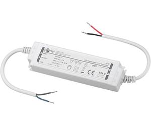goobay Transformador LED 24 V 60 W IP67, controlador de corriente constante para exteriores, sin carga mínima, para tiras y focos LED, resistente al agua, 74769