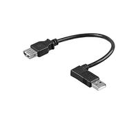 Goobay USB 2.0, 0.15m USB A USB A Macho Macho Negro - Cable USB (0.15m, 0,15 m, USB A, USB A, 2.0, Macho/Macho, Negro)