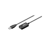 Goobay USB 2.0 10m - Cable USB (10 m, USB A, USB A, 2.0, Male/Female, Black)