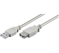 Goobay USB 2.0 AA 180 LC HiSpeed, 1.8m USB A USB A Macho Hembra Blanco - Cable USB (1.8m, 1,8 m, USB A, USB A, Macho/Hembra, Blanco)