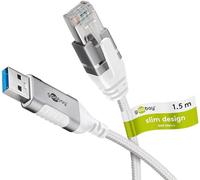 Goobay usb-a 3.0 a rj45 ethernet cat 6 cable slim/cable adaptador/cone
