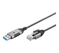 goobay USB-A 3.0 a RJ45 Ethernet CAT 6 cable Slim/cable adaptador/conexión a Internet por cable estable con router/conmutador de red/adaptador USB a RJ45 / 1 Gbit/s / 5m / 74397