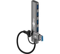 Goobay usb c hub 5 gbps - 2 en 1 aluminio usb 3.2 - usb c macho/usb-a