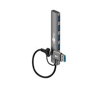 goobay USB C Hub 5 Gbps - 2 en 1 Aluminio USB 3.2 - USB C Macho/USB-A Macho (USB 3.2) > 4 x USB-A (USB 3.2) / USB C Splitter Compatible con MacBook/iPad/portátil/Phones y Dispositivos USBC - 79149