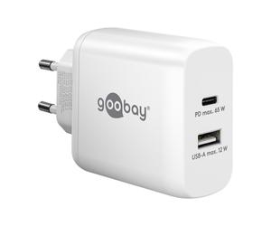 Goobay USB-C™ PD cargador rápido dual (65 W) blanco