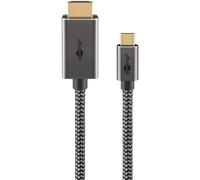 Goobay USB C to HDMI 2.0 Cable - Gold-Plated Connectors, Ultra HD Resolutions up