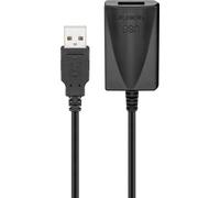 Goobay usb - extension repeater cable, 5m - cable usb (5m, 5 m, male c
