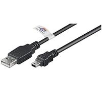 Goobay USB MINI-B 5-pin 180 Cert 1.8m Mini-USB B USB A Negro - Cable USB (1,8 m, Mini-USB B, USB A, Negro)