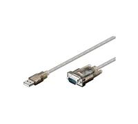 Goobay Adaptador de cable USB A a RS-232 – Conectores macho/macho – 1,5 m