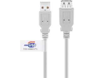 Goobay usb verl aa 500 hispeedcert 2.0 5m cable usb usb a gris