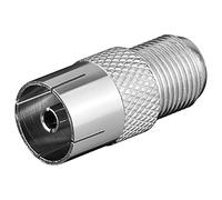 Goobay WE 1173 - Conector (BNC-F FM > IEC 9.5mm, Acero inoxidable, 1 pieza(s))