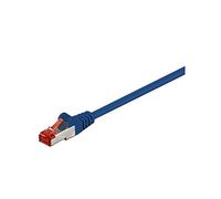 Goobay Wentronic 95643 - Cable de Red S/FTP (Cat. 6, 2 Conectores RJ45, Doble apantallamiento), Color Azul