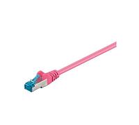 Goobay Wentronic Cat 6aSSTP PIMF - Cable de Red Categoria 6 Cable Datos (2 Conectores RJ45 + PIMF, apantallado) Magenta 2 m