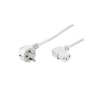 Goobay Wentronic NK 102 W - Cable de Red (Enchufe acodado a Conector IEC 320 C13) Blanco 3 m (95430)
