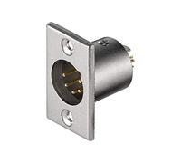 Goobay XLR 186-5 G XLR M 5 pin Acero inoxidable - Conector (XLR M 5 pin, Acero inoxidable, 1 pieza(s))