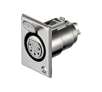 Wentronic XLR 187-5 G XLR FM 5 pin Acero inoxidable - Conector (Acero inoxidable)