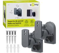 goobaySoporte de Pared para Altavoces Universal, Giratorio/inclinable para Altavoces de hasta 3,5 kg, Negro, 49393