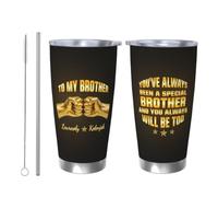 GOOBRRL Vaso personalizado con texto en inglés To My Brother de 591 ml, taza de viaje con nombre personalizado You 've Always Been A Special Brother, vaso de acero inoxidable para hombres, amigos