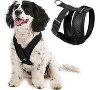 Gooby Arnés Comfort X de poliéster Negro XL para Perros pequeños, sin tirones, sin Asfixia, Malla Ligera, Lavable a máquina