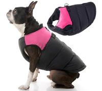 Gooby Chaleco Acolchado para Clima frío para Perros pequeños con Cierre de Cremallera de protección de Piel Segura, XS, Rosa