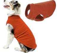 Gooby Chaleco de Forro Polar elástico, Chaqueta cálida, Ropa de Invierno para Perros pequeños, Grandes, machos o Hembras, suéter de Forro Polar Suave y superelástico, Color Calabaza, Talla 4XL