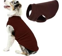 Gooby Chaleco de Forro Polar elástico, Chaqueta cálida, Ropa de Invierno para Perros pequeños, Grandes, machos o Hembras, suéter de Forro Polar Suave y superelástico, Color marrón, Talla 3XL