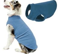GOOBY Chaleco de Forro Polar elástico para Perro para Clima frío, 4XL, Azul Acero