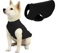GOOBY Chaleco de Forro Polar elástico para Perro para Clima frío, pequeño, Negro