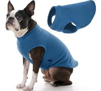 GOOBY Chaleco de Forro Polar elástico para Perro para Clima frío, XL, Azul Acero