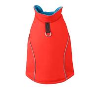 Gooby Chaleco deportivo para perro, naranja, grande, chaleco reflectante para perros con correa en D, suéter para perros pequeños, suéter para perros pequeños, suéter con forro polar, cierre de gancho y bucle, ropa para perros pequeños, suéter para niños o niñas