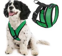 Gooby Comfort X Head-In - Arnés para Perros medianos o pequeños, sin tirones, con Marco en X Patentado antiahogo y sin tirones para Uso en Interiores y Exteriores, Color Verde Cazador, Talla S