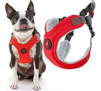 Gooby Escape Free - Arnés de Espuma viscoelástica para Perros pequeños, Color Rojo, Mediano, sin tirones, con Ajuste de Cuatro Puntos, Llevar para Perros medianos y pequeños