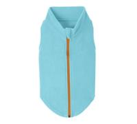 Gooby - Suéter de Forro Polar con Cremallera para Perro, Chaqueta de Forro Polar cálido con Anilla Doble para Correa, suéter de Invierno para Perros pequeños y medianos, Turquesa, XS