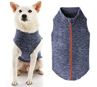 Gooby - Suéter de Forro Polar con Cremallera para Perro, Chaqueta de Forro Polar cálido sin Anilla para Correa, suéter de Invierno para Perros pequeños y medianos, Gris Claro, 2XL