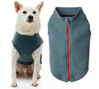 Gooby Suéter de Forro Polar de Microfibra con Cremallera para Perro, Turquesa, pequeño, Chaqueta cálida de Forro Polar de Microfibra de Doble Capa sin Correa de Anillo, suéteres de Invierno para