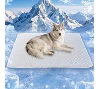GooCare Q-Max - Tapete de enfriamiento para perros, tela de seda de hielo > 0.4, almohadilla impermeable para perros grandes/gigantes, lavable a máquina, tapete para mascotas con parte inferior