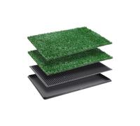 Good - Almohadilla para orinal de césped artificial lavable de 3 capas para cachorros, ayuda a prueba de fugas