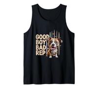 "Good Boy Bad Rep" Pitbull lover, bully breed, dog owner Camiseta sin Mangas