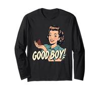 Good Boy Funny Retro Dog Lover hilarante Estilo Vintage Manga Larga