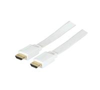 Good - Cable HDMI plano de alta velocidad con Ethernet (conector A a conector A, 3 m), color blanco